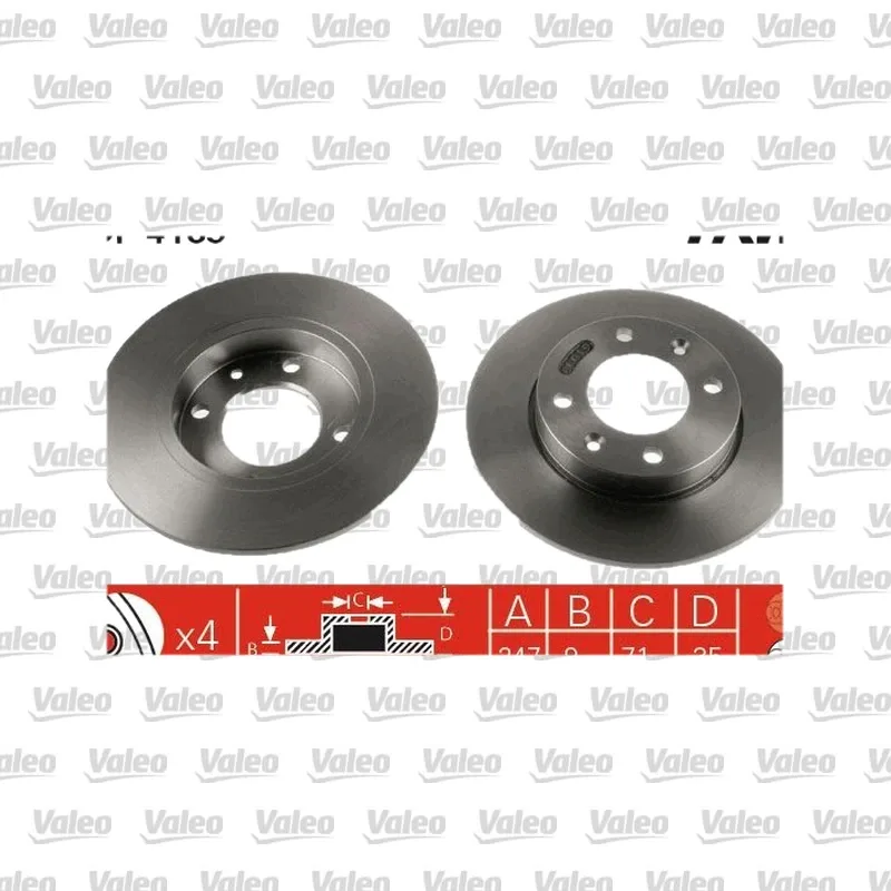 Fren Disk Ayna Arka Sağ ve Sol VALEO 672650 – Peugeot / Citroen