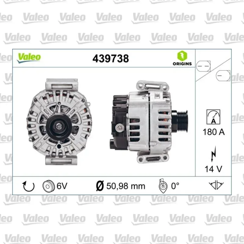 Alternatör VALEO 439738 – Mercedes-Benz C 200