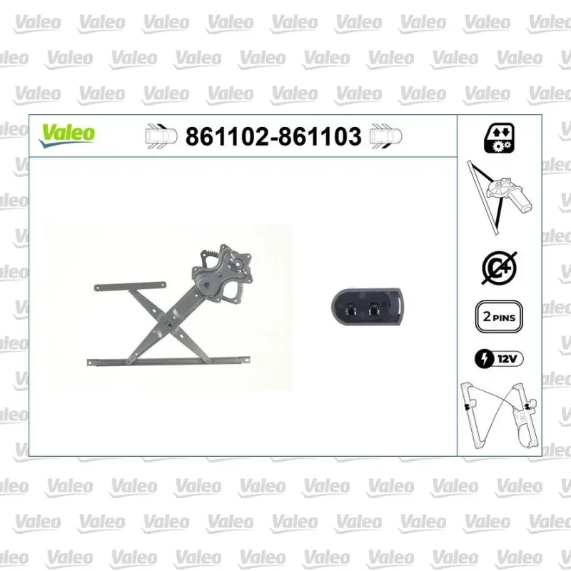 Cam Krikosu Ön Sağ VALEO 861103 – Ford Fiesta