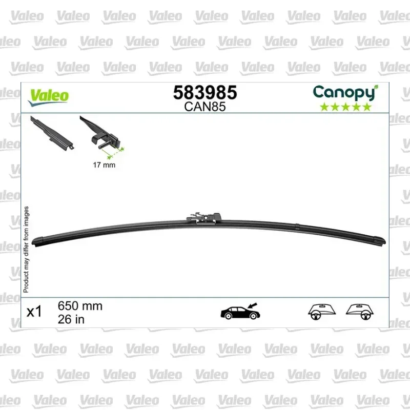 Silecek Süpürgesi Ön 650 mm - 26 inç VALEO 583985
