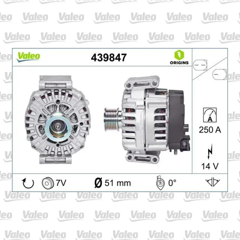 Alternatör VALEO 439847 – Mercedes-Benz Sprinter
