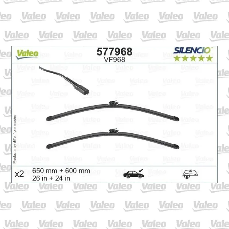 Silecek Süpürgesi Ön 650/600 mm - 26/24 inç VALEO 577968 – Mercedes-Benz Sprinter