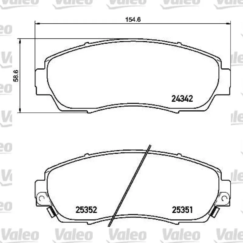 Fren Disk Balata Ön VALEO 671339 – Honda CR-V
