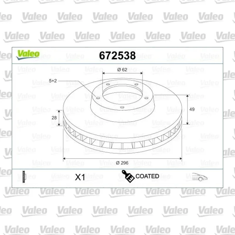 Fren Disk Ayna Ön Sağ ve Sol VALEO 672538 – Toyota RAV4 / Auris