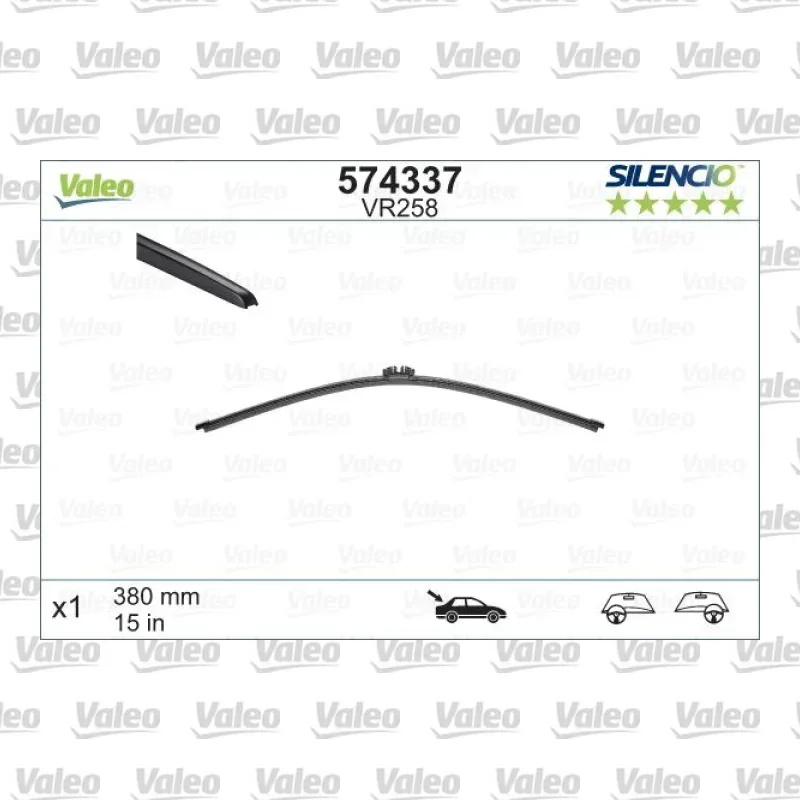 Silecek Süpürgesi Arka 380 mm - 15 inç VALEO 574337 – BMW / Volvo