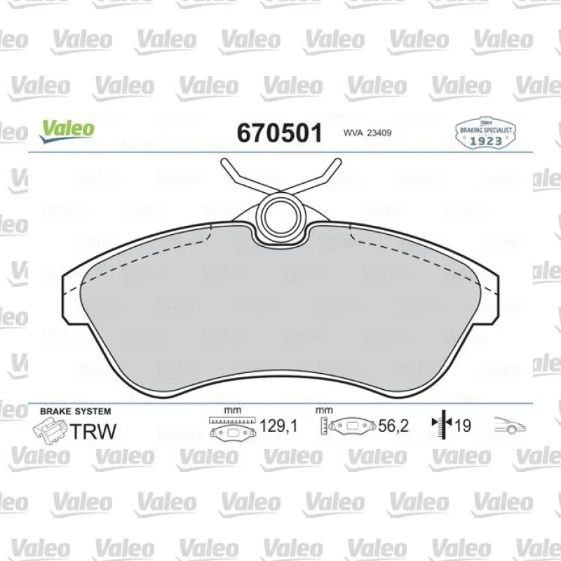 Fren Disk Balata Ön VALEO 670501 – Citroen C3 / C2