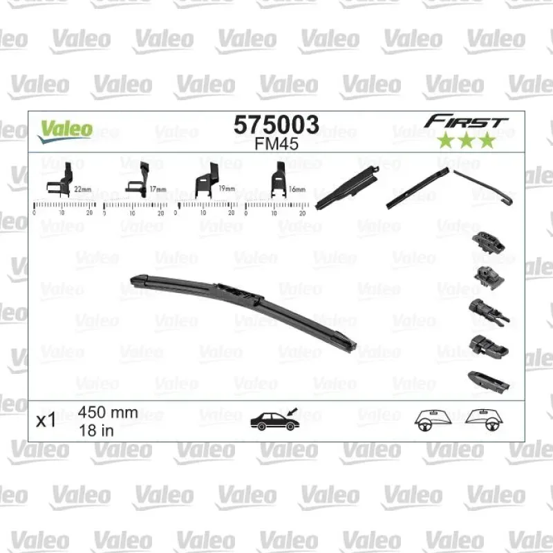 Silecek Süpürgesi Ön 450 mm - 18 inç VALEO 575003