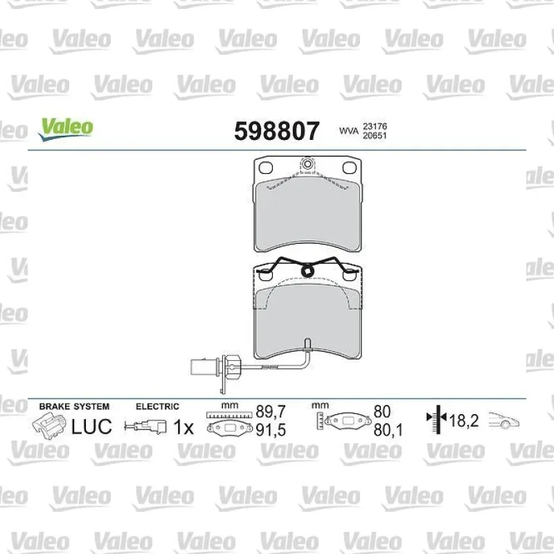 Fren Disk Balata Ön VALEO 598807 – Volkswagen Transporter