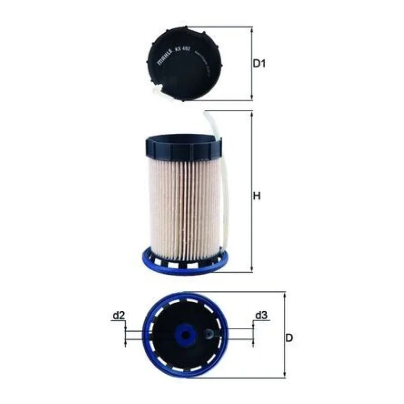 Yakıt Filtresi MAHLE KX 492 – AUDI / SEAT / SKODA