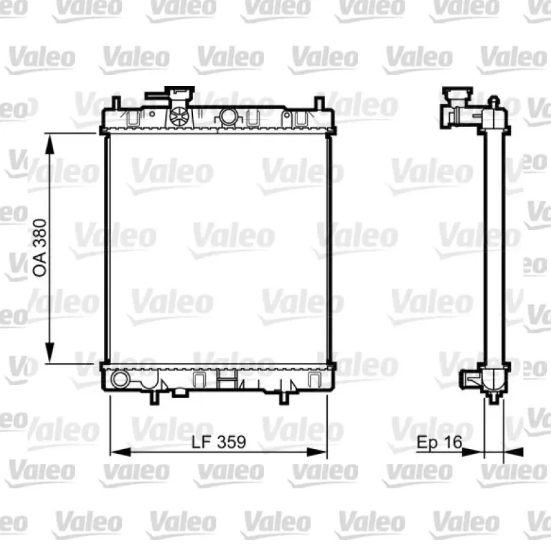 Su Radyatörü VALEO 731287 – Nissan Micra 1.0 i 16V / 1.3 i 16V