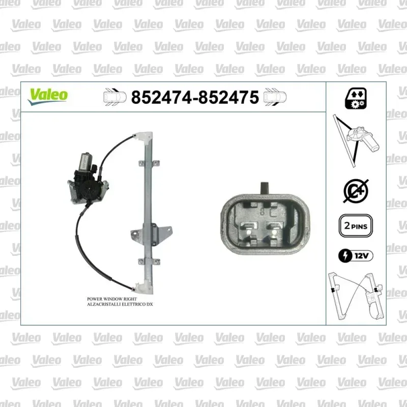 Cam Krikosu Ön Sol VALEO 852474 – Nissan Note
