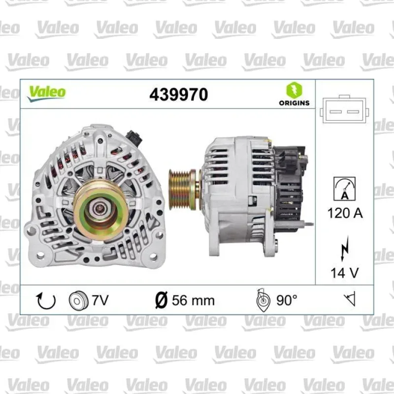 Alternatör VALEO 439970 – Volkswagen Golf / Passat