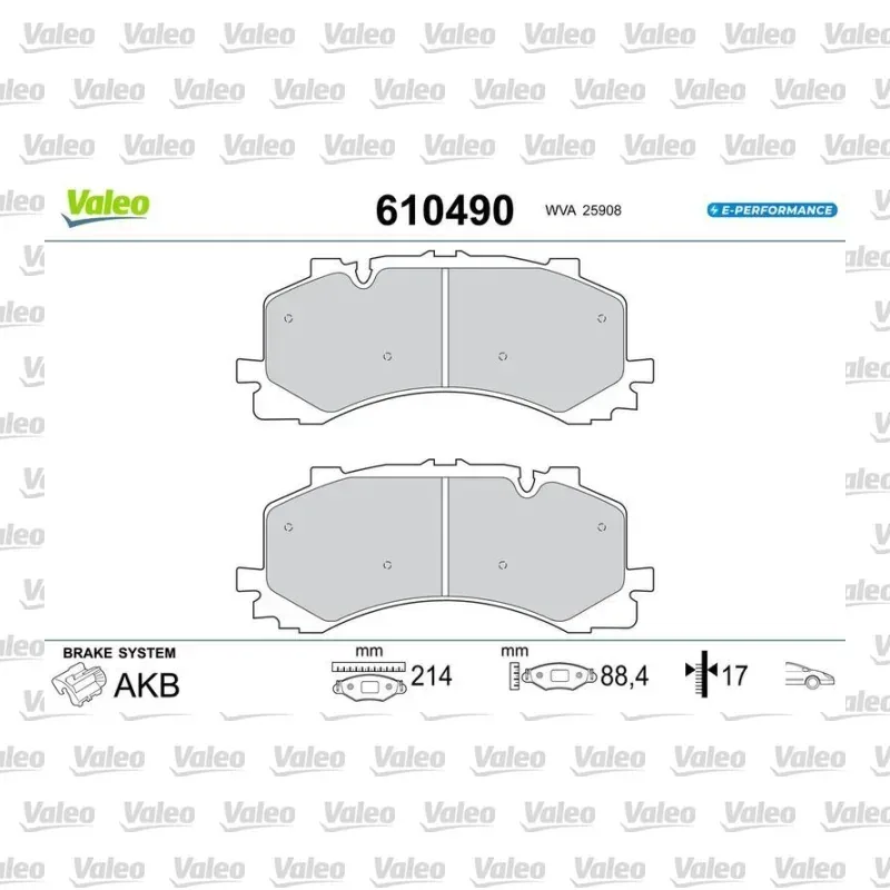 Fren Disk Balata Ön VALEO 610490 – Audi A4