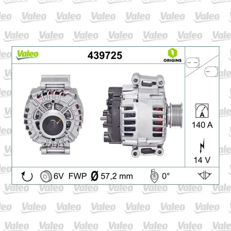 Alternatör VALEO 439725 – Volkswagen / Audi
