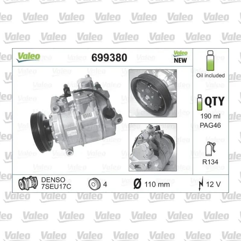 Klima Kompresörü VALEO 699380 – Audi A4