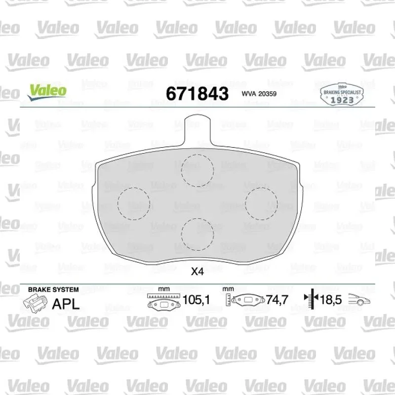 Fren Disk Balata Ön VALEO 671843 – Land Rover Defender