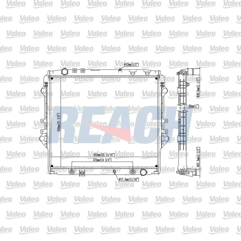 Toyota Hilux 2.4 D Su Radyatörü – VALEO 733293