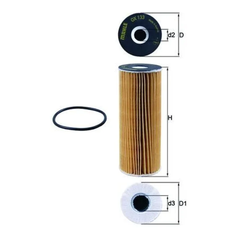 Yağ Filtresi MAHLE OX 133D – MERCEDES-BENZ 200 / 300 / C