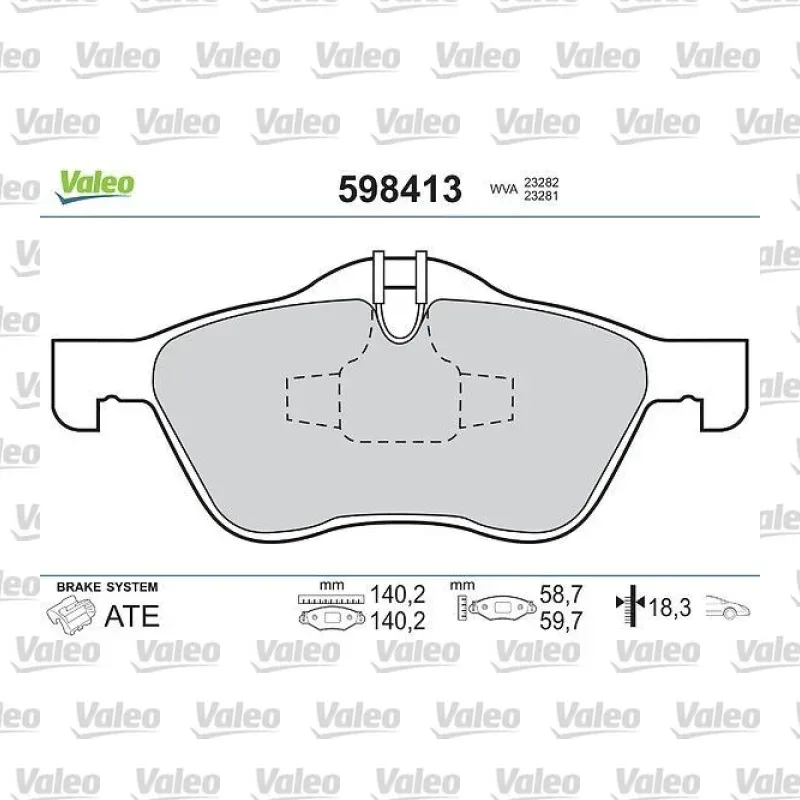 Fren Disk Balata Ön VALEO 598413 – MINI Cooper