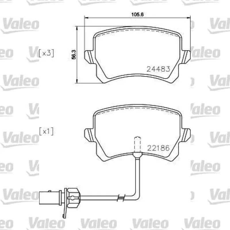 Audi Q3 2.5 Arka Fren Balatası – VALEO 671682