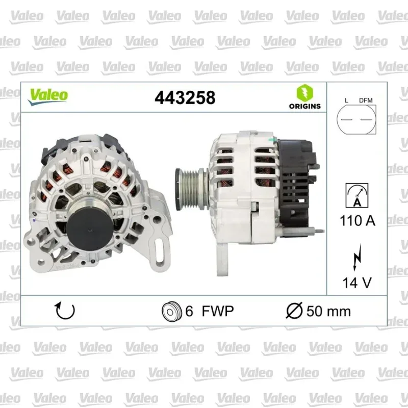Alternatör VALEO 443258