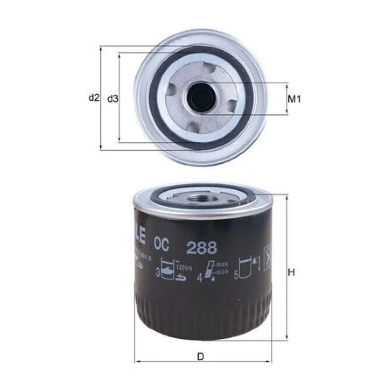 Yağ Filtresi MAHLE OC 288 – FORD / JEEP / MAZDA