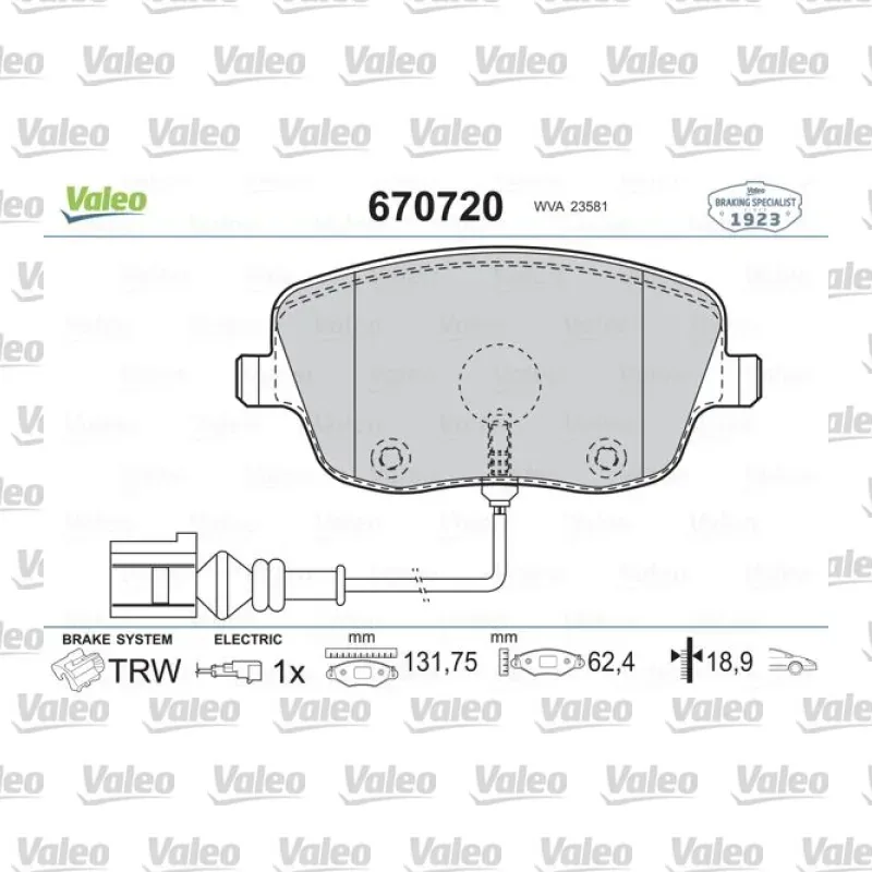 Fren Disk Balata Ön VALEO 670720