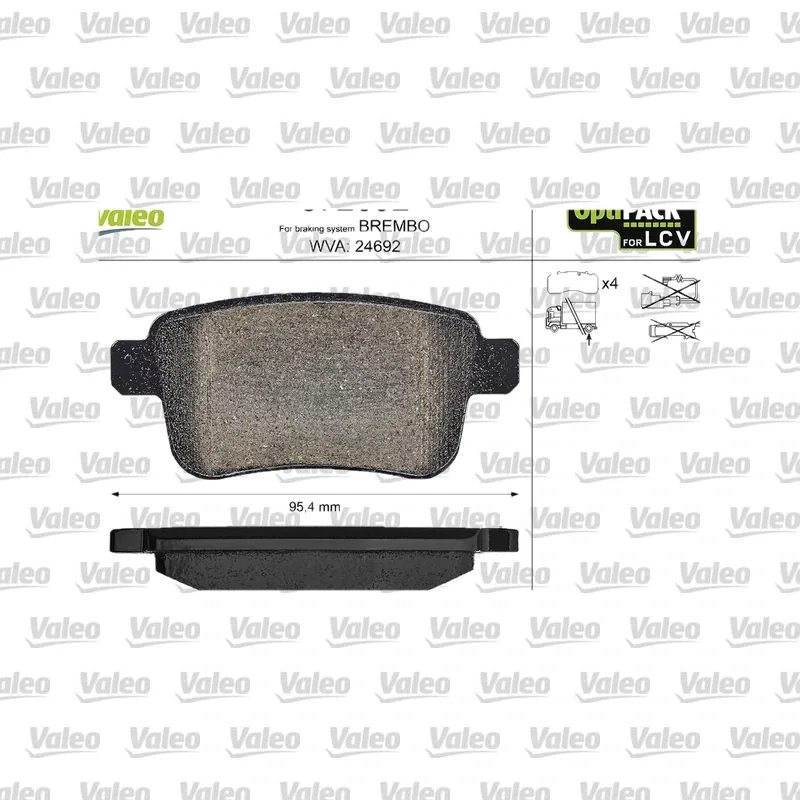 Fren Disk Balata Arka VALEO 872692 – Renault / Mercedes-Benz