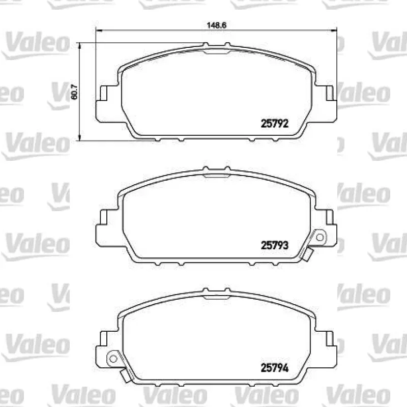 Fren Disk Balata Ön VALEO 670592 – Honda Accord / HR-V