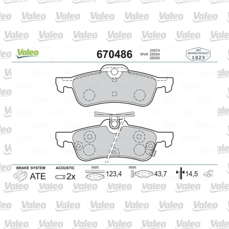 Fren Disk Balata Arka VALEO 670486 – Honda Civic