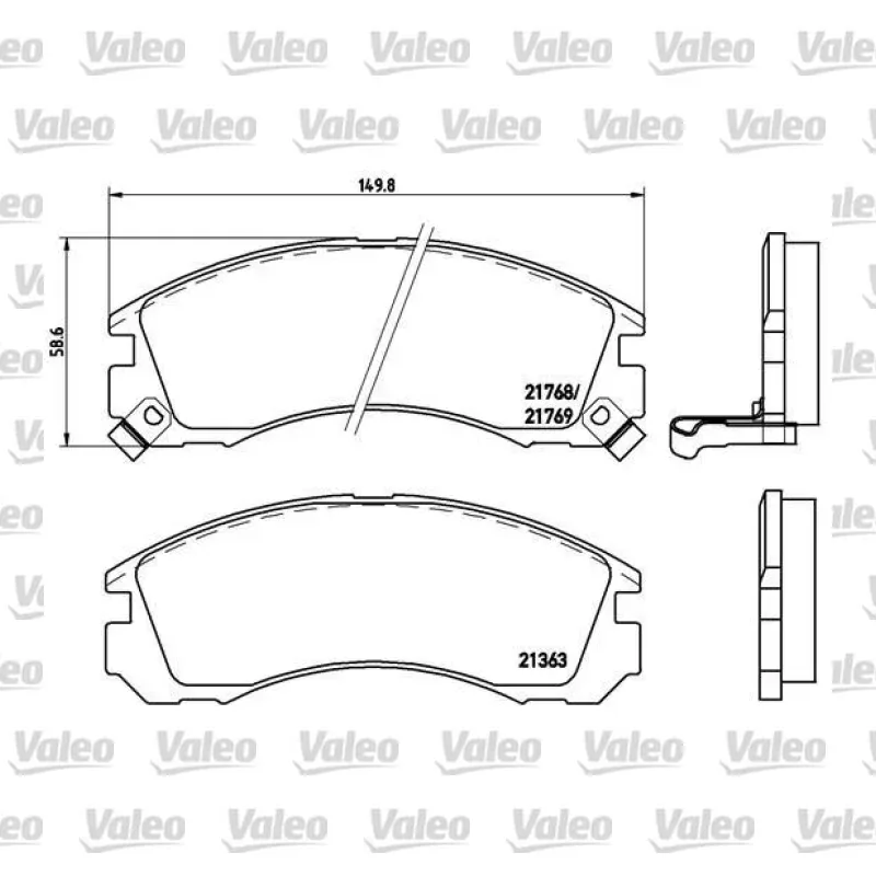 Fren Disk Balata Ön VALEO 670517 – Mitsubishi Lancer / L200