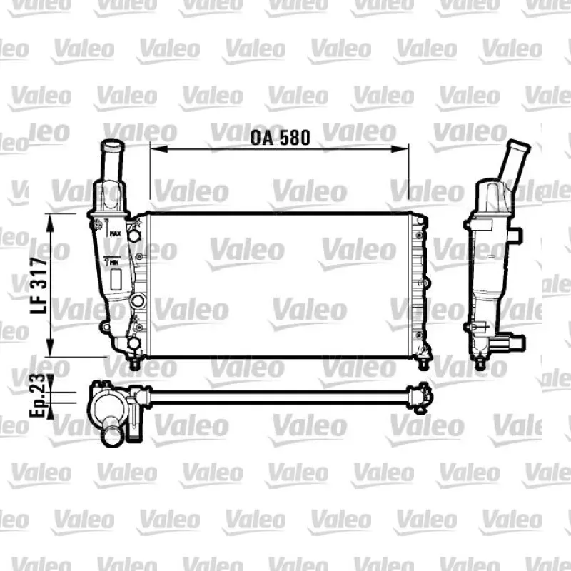 Su Radyatörü VALEO 732705 – Fiat Punto 1.1 / 1.2