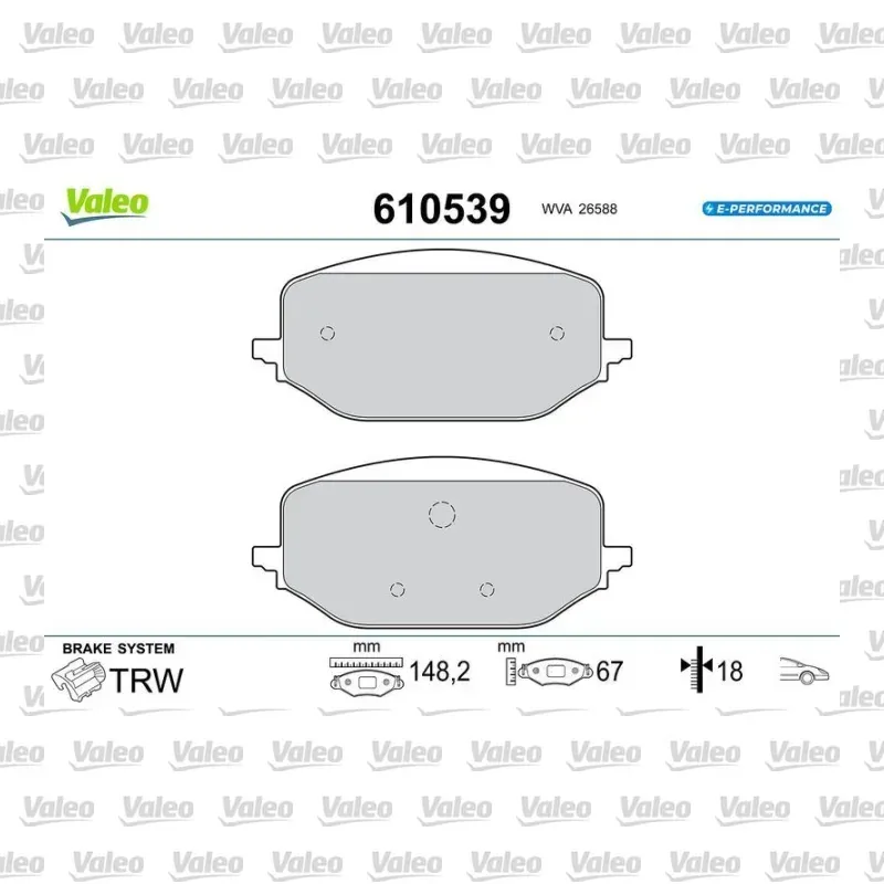 Fren Disk Balata Ön VALEO 610539