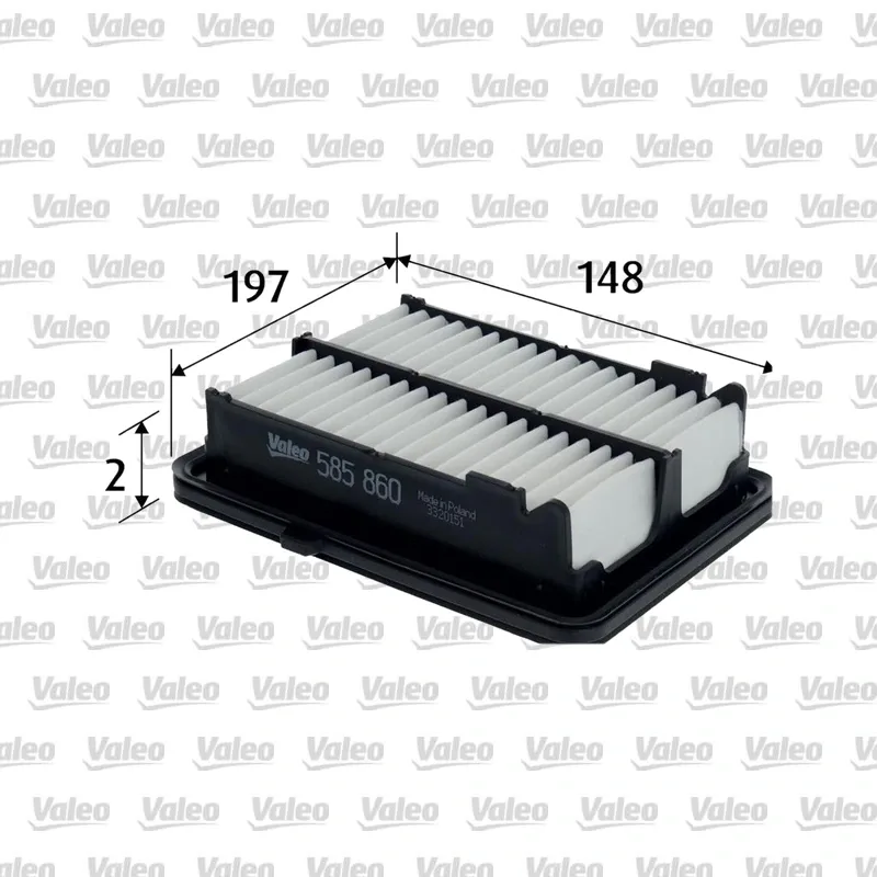 Hava Filtresi VALEO 585860 – Honda Jazz / HR-V
