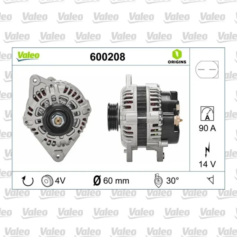 Alternatör VALEO 600208 – Hyundai Accent