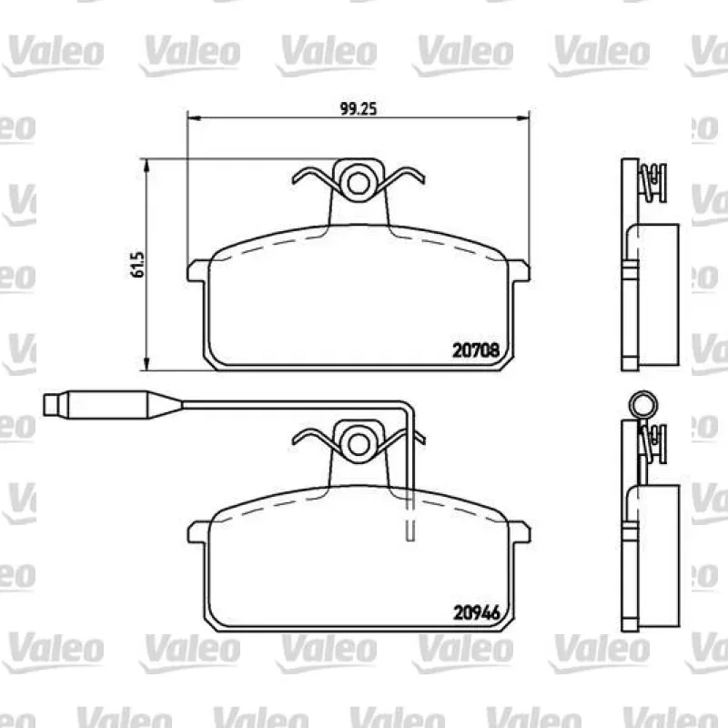SEAT Ibiza 0.9 Ön Fren Balatası – VALEO 671197