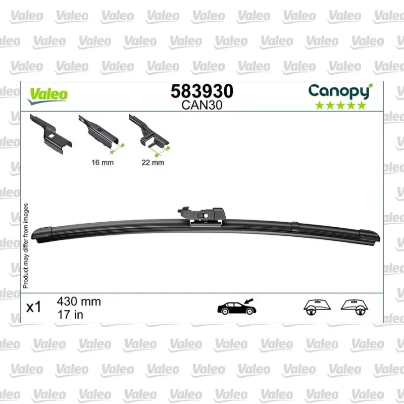 Silecek Süpürgesi Ön 430 mm - 17 inç VALEO 583930