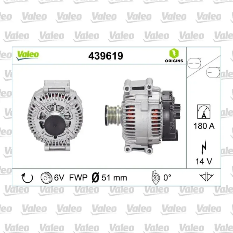 Alternatör VALEO 439619 – Mercedes-Benz Sprinter