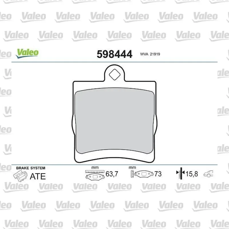 Fren Disk Balata Arka VALEO 598444 – Mercedes-Benz C 200