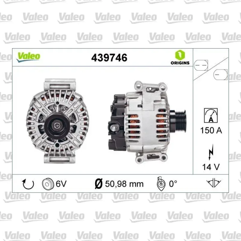 Alternatör VALEO 439746 – Mercedes-Benz C 200
