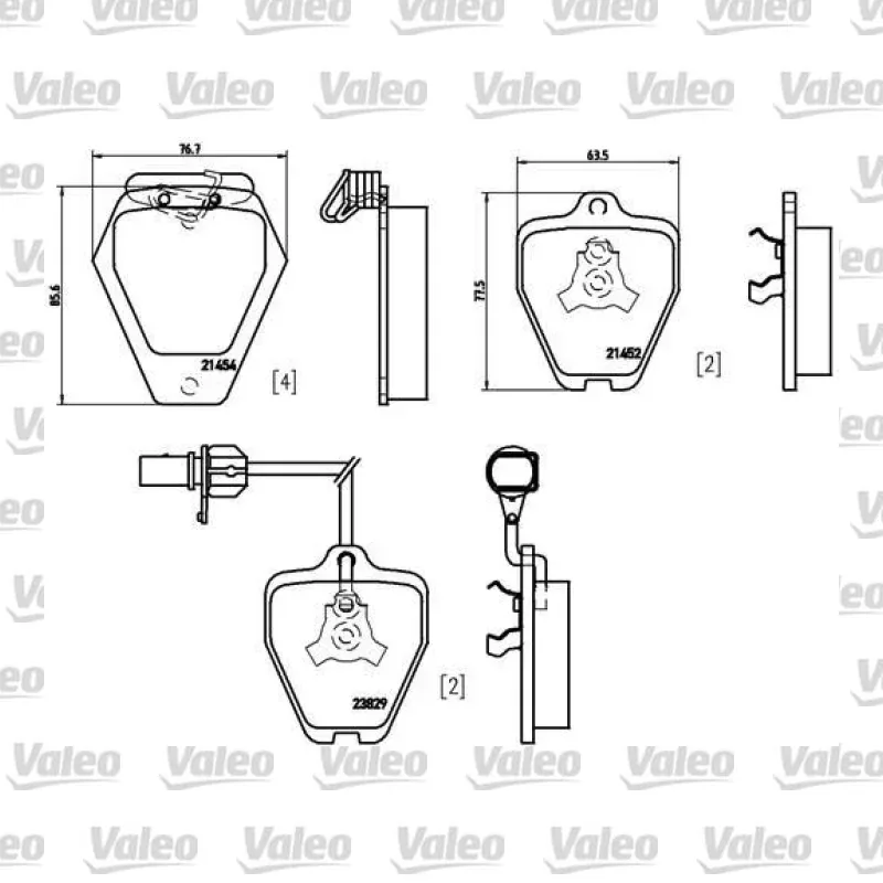 Fren Disk Balata Ön VALEO 671204 – Audi A6 2.7 Turbo / 2.8