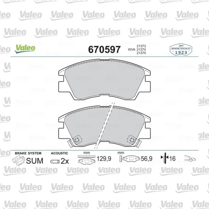 Mitsubishi L200 2.5 TD Ön Fren Balatası – VALEO 670597