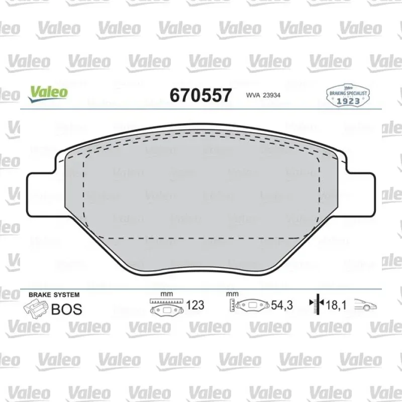 Renault Megane 1.4 Ön Fren Balatası – VALEO 670557