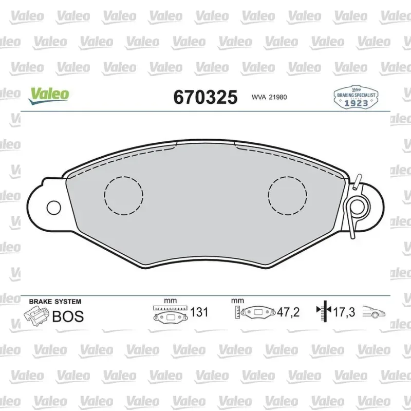 Fren Disk Balata Ön VALEO 670325