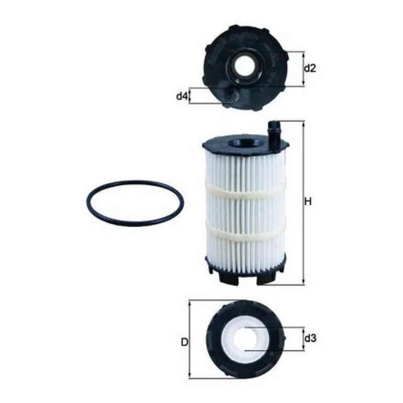 Yağ Filtresi MAHLE OX 350/4D – AUDI A4 / A5 / A6