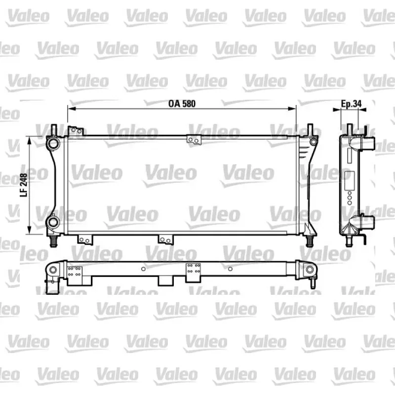 Fiat Panda 1.1 Su Radyatörü – VALEO 732792