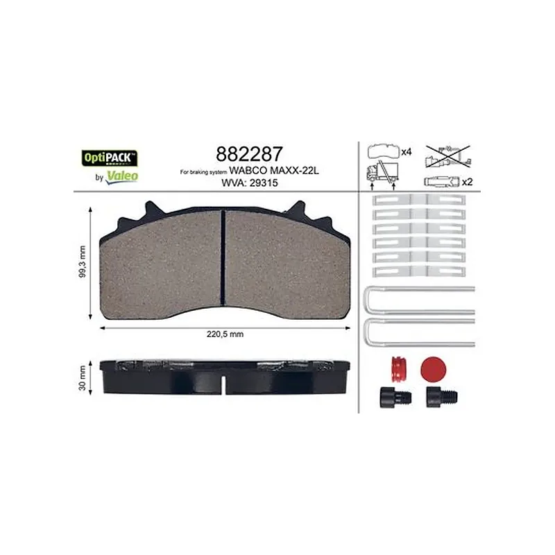 Disk Fren Balata Seti VALEO 882287 – Mercedes-Benz ACTROS
