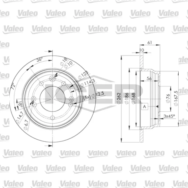 Fren Disk Ayna Arka Sağ ve Sol VALEO 496019 – Hyundai / Kia