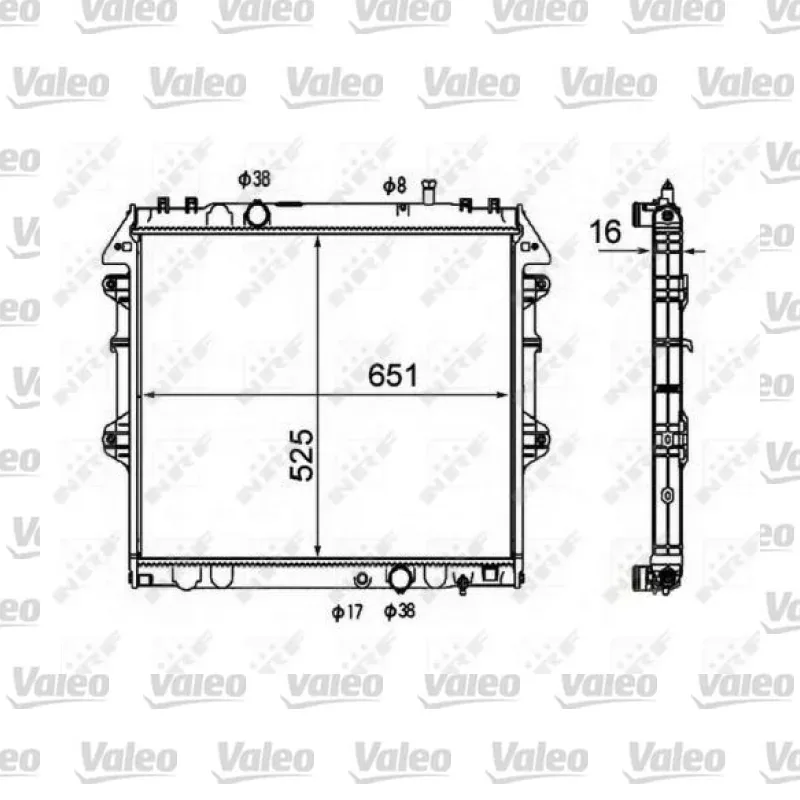 Su Radyatörü VALEO 701345 – Toyota Hilux