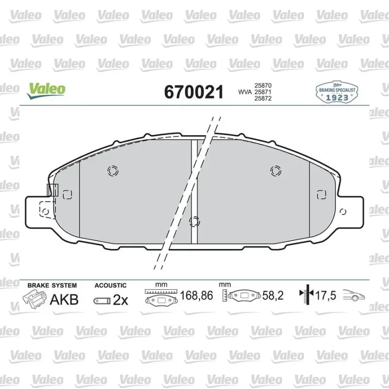 Fren Disk Balata Arka VALEO 670021 – Kia Picanto